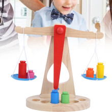 Holzwaage Balancespielzeug für Kinder ab 3 Jahren, mathematisches Lernspielzeug