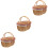 3Pcs Cesta De Com Alças E Tampa Rústica 7