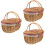 3Pcs Cesta De Com Alças E Tampa Rústica 8