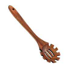 Wooden Pasta Spoon - Wooden Pasta Spoon with Teeth, Hanging Spaghetti Spoon, Long Handle Spaghetti Serving Spoon, Wooden Cooking Utensils