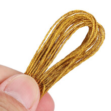 24Pcs Gold Embroidery Thread CrossStitch Floss Glazed Braided Cotton Skeins