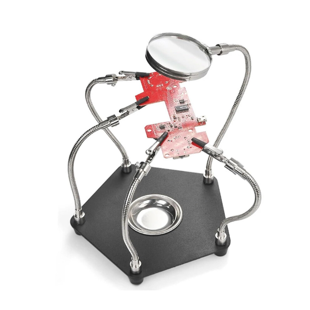 Table Soldering Helping Hands With Clip Magnifier For Pcb Board Weld Repair Station Third Hand Tool 9339159232408