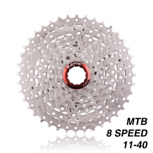 MTB 8-Gang 11-40T Aluminiumn Stahl Freilauf Fahrradteil Schwarz/Silber