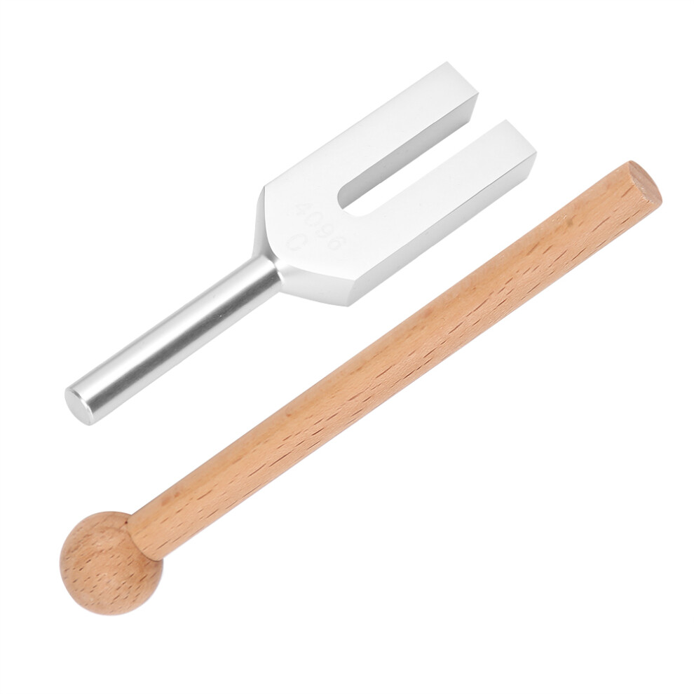 Premium 4096 Tuning Fork Aluminum Alloy and Wooden Hammer Sound Therapy Kit