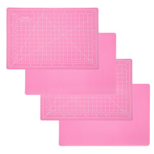 4er Set Pinke PVC A5 Schneidematten, 22x15cm für Bastel- & DIY-Projekte
