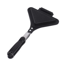 Non-Stick Cast Iron Grilling Pan, Double Sided Frying Pan For Healthy Meals, Foldable Sandwich Grill Maker With Insulated Handle, Induction Compatible