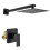Dull Black Square Shower Device Cover Bronze Mixture Building 4