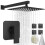 Dull Black Square Shower Device Cover Bronze Mixture Building 6