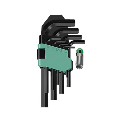 Complete 9 Piece L Type Tool Kit Wear-Hono Black Flat H