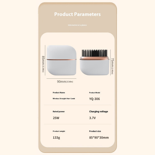 Small Hair Straightener Brush Conditioning System Multiple 2