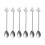 Set of 6 Decorative Stirring Spoons Fine Construction-Silver 1