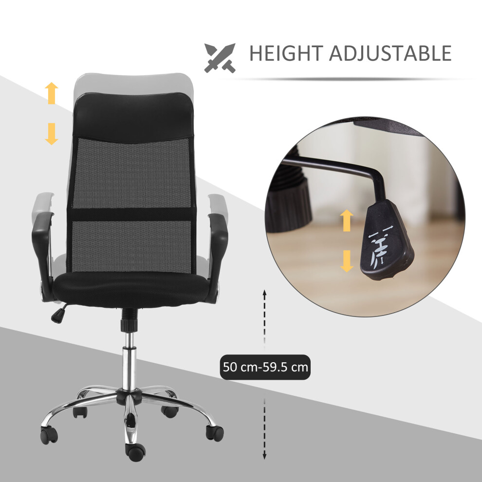 Mesh Office Chair with Adjustable Tilt and Height Ergonomic Black Chair for Long Hours Comfort and Flexibility-image-OPC-PMYX2KJ-NEW