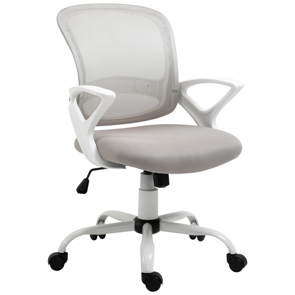 Office Chair Mesh Swivel Desk Chair with Lumbar Support Height Adjustable Armrests Grey-image-OPC-PMYX2M7-NEW