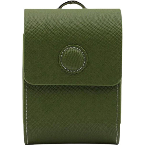 Golf Rangefinder Case Pu Leather Hard Shell Carry Case Box Range Finder Protector with Buckle, Range Finder Protective Storage Bag Green