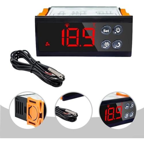 Digital Display Temperature Controller 1pcs with Automatic Function for Heating and Cooling Systems 1
