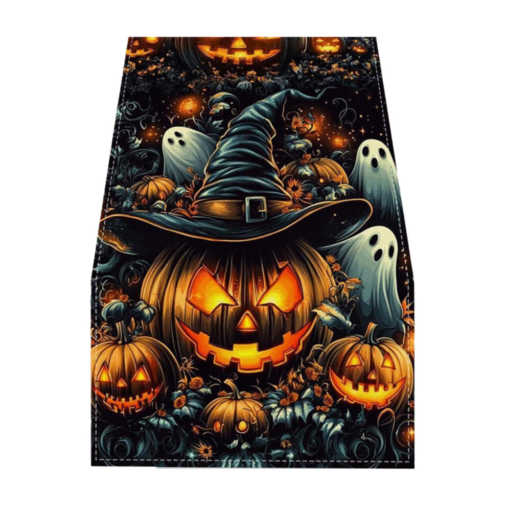 (33x120cm) Easy Wash Table Runner Halloween Table Runner For Stain-Free Halloween-image-OPC-PMYXBPF-NEW