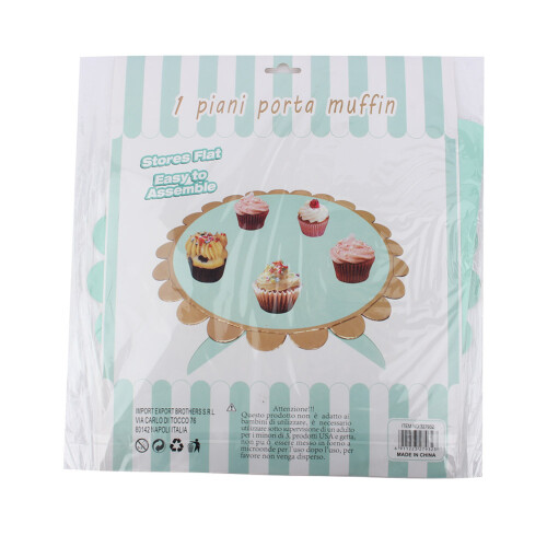Ροζ βάση 3 επιπέδων για cupcakes, κομψή θήκη για επιδόρπιο τούρτας με λουλουδάτο 2