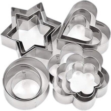 Ausstechformen-Set aus Edelstahl, Backwerkzeuge aus Metall mit griffigen Kanten, Antihaftformen für lange Haltbarkeit und Rostbeständigkeit