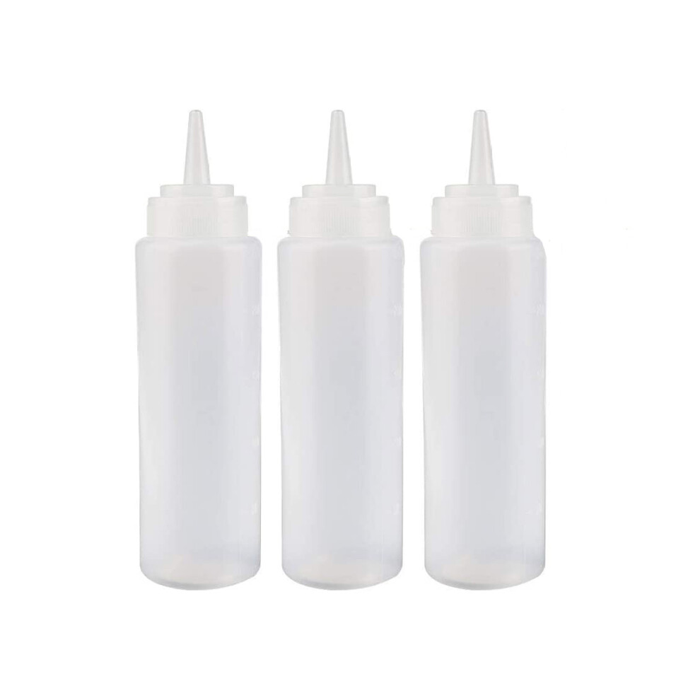 Multi-functional Use: Ideal For Kitchen, Arts, And Outdoor Adventures, 240Ml Transparent Squeeze Bottles, Reusable & Eco-friendly, Leak-proof Design,-image-OPC-PMYXQHM-NEW