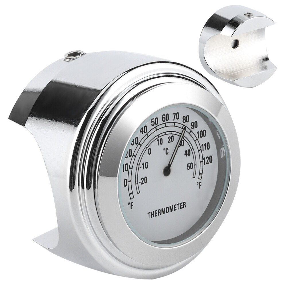 Handlebar Thermometer Mount 1In/7/8In -20C To 50C Weatherproof Dial White 4631361235785