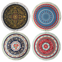 Dessous de verre de bureau à motif floral, tapis en tissu au design persan exotique pour cadeaux personnalisés, sous-verres en velours à séchage