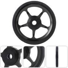 Aluminum Easy Wheel for Folding Bike, 60mm Diameter, Black