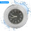 Stylish Chrome Motorcycle Clock for 7/8in-1in Handlebars Black Dial 10