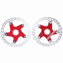 Radscheibe 203 mm, schwebende Bremsscheibe für Mountainbikes, sechs Schrauben, Rot, Silber