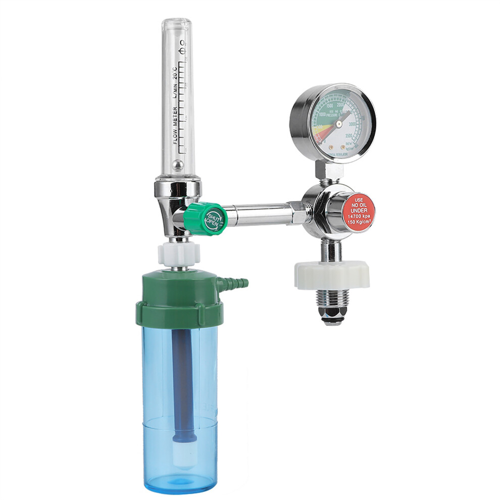 Oxygen Regulator Meter With Humidification Bottle, G5/8Â14 Thread 6951361244777