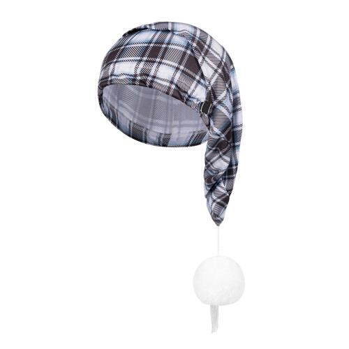 Festliche Weihnachtsmannmütze mit Pompons für-Grau