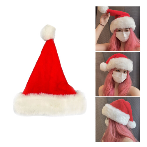 Erwachsene Cosplay Weihnachtsmannmütze, winddichte Mütze,-Rot 1