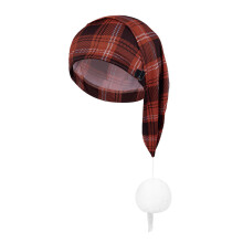 Christmas Santa Hat Thicken Plaids and White Furry-brown
