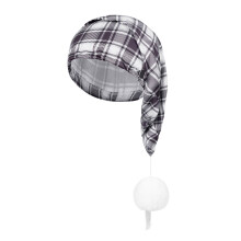Geruite kerstmuts dikkere plaids voor vakantie-lichtgrijs