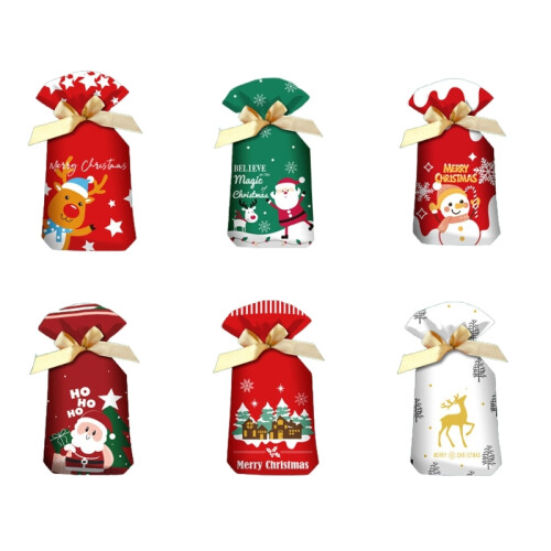 1Set Kerst Snoep Zakken Multifunctionele Inpakcontainer Houder-D 1