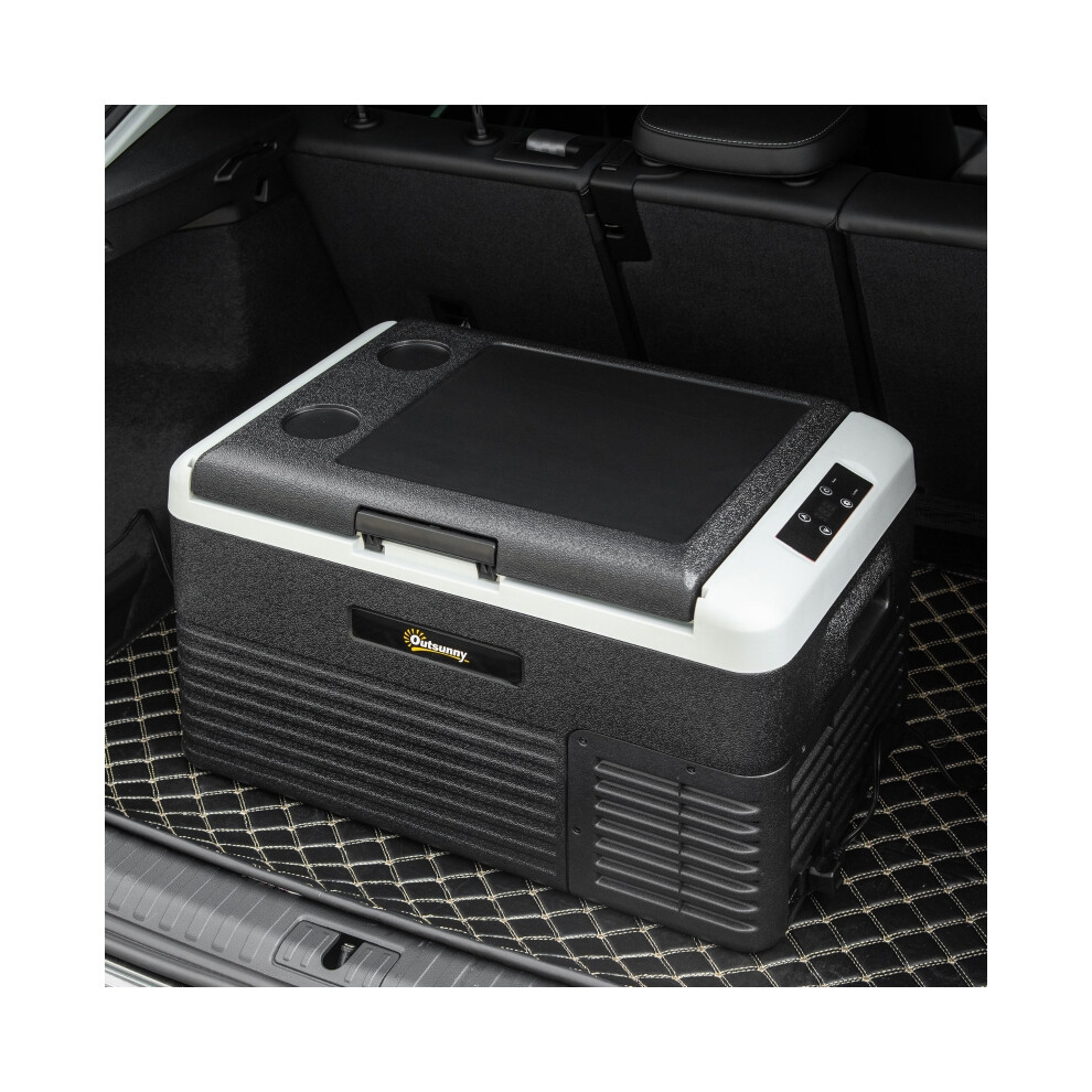 30L Portable Car Cooler Refrigerator Grey Black - Battery Operated Lightweight Efficient Cooling for Travel-image-OPC-PMYXXCR-NEW