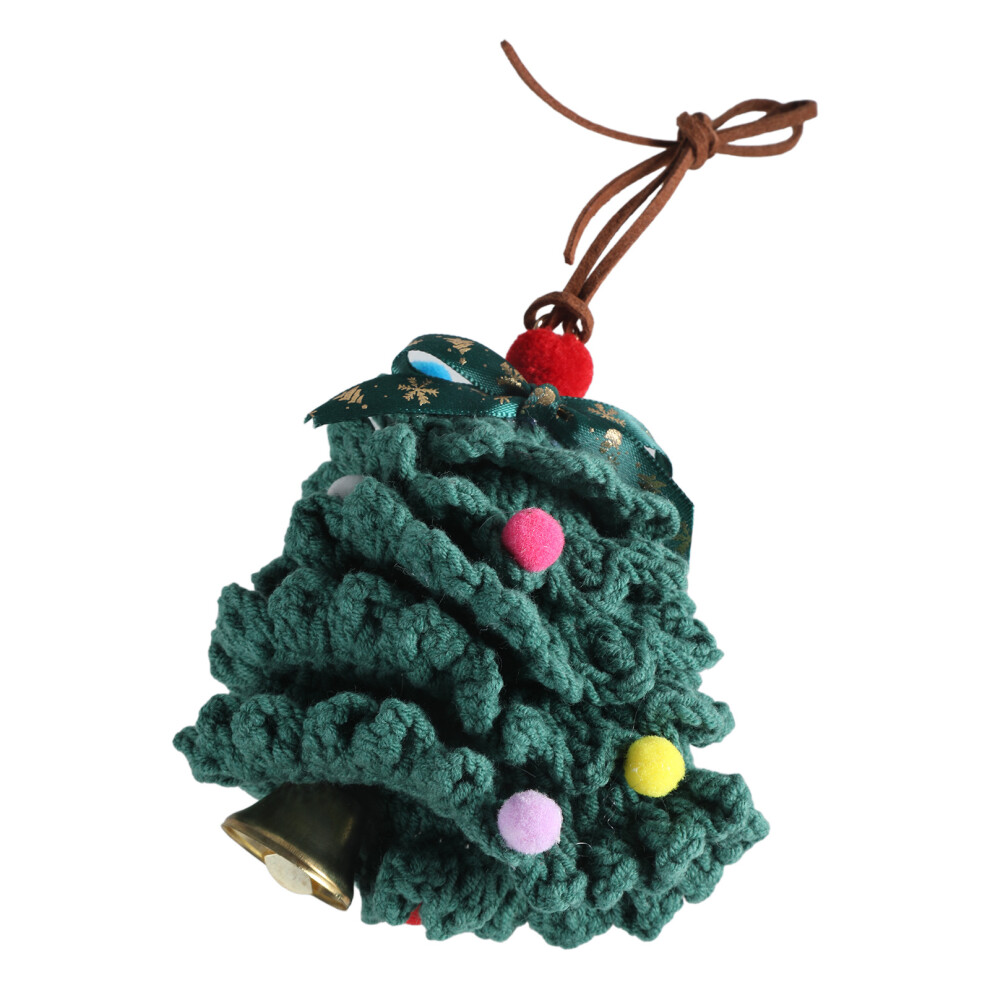 Handwoven Christmas Tree Pendant Crochet Ornament For Home 7709000096497