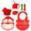 Silicone Tableware Set Christmas Themed Washable Children-Red 1