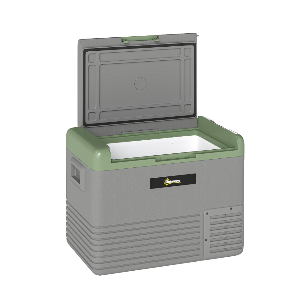 40L Portable Car Cooler Refrigerator Light Green & Grey | Energy-Efficient Insulated Travel Cooler-image-OPC-PMYXXJ8-NEW