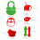 Silicone Tableware Set Christmas Themed Washable Children-Red 4