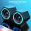 Small USB Wired PC Speakers V-138, 3W Stereo Audio System 12