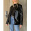 Women's Black PU Leather Jacket - Size M, Polyester, Everyday Wear 7