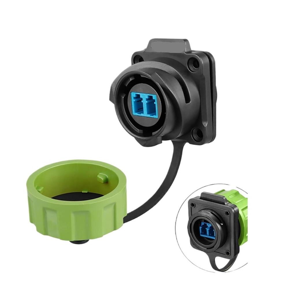 Lc To Lc Optical Fiber Connector Ip68 Waterproof Single Mode Fiber Optic M24 Industrial Computer System Signal Connector(Plug) Plug Without Fiber 9339159233719