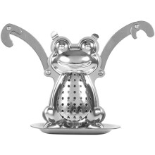 Elegante infusore per tè in acciaio inossidabile, sfera infusore per foglie sfuse per uso alimentare, filtro a forma di animale antiruggine e facile