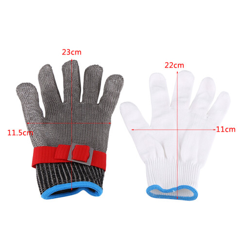 Premium schnittfeste SS304-Handschuh mit bequemem Nylon-Innenfutter 2