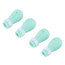 4Pcs Silicone Cat Paw Protectors - Light Blue, Full Enclosure