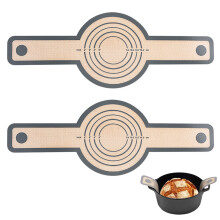 Sourdough Baking Mat, Non-Stick Easy Clean Reusable Dutch Oven Liner with Heat Resistant Material, Flexible for Safe Handling and Eco-Friendly Baking