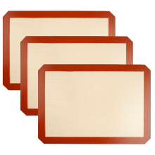 Baking Mat Set for Healthy Baking, Multi-Purpose, Oven Safe Silicone Mats with Easy Clean, Non-Stick Surface for Even Heat Distribution in Your Cookin