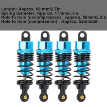 4 Stück Aluminium Stoßdämpfer 102004 für HSP 1:10 RC-Flachwagen Zubehör