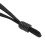 200pcs Adjustable Black Elastic Bands PVC Stretchy Earloop Rope Cylindrical 9