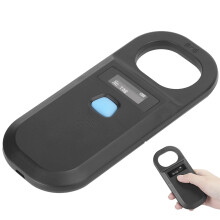 Handheld Pet Tag Reader Portable Animal Chip Scanner with OLED Display Black